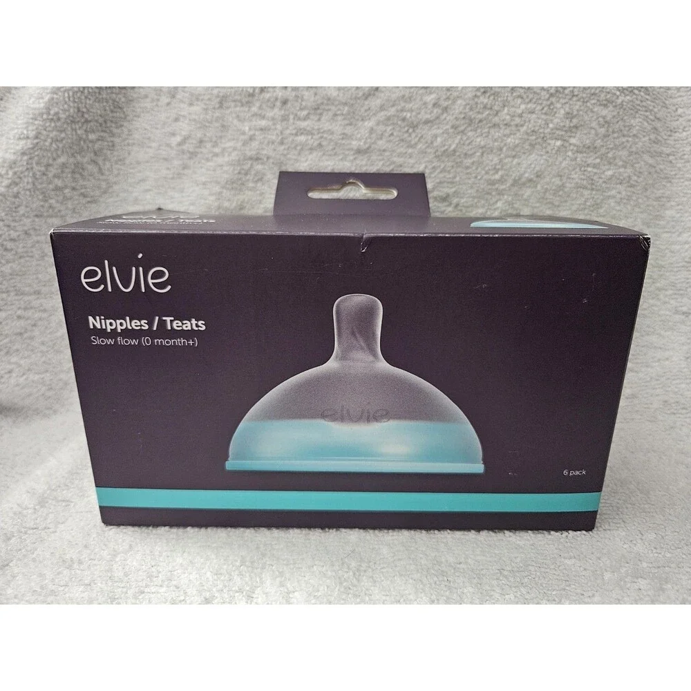 Elvie Nipples Teats Slow Flow 0M+ 6 Pack Cushions Soft Silicone for Comfort - Picture 1 of 4